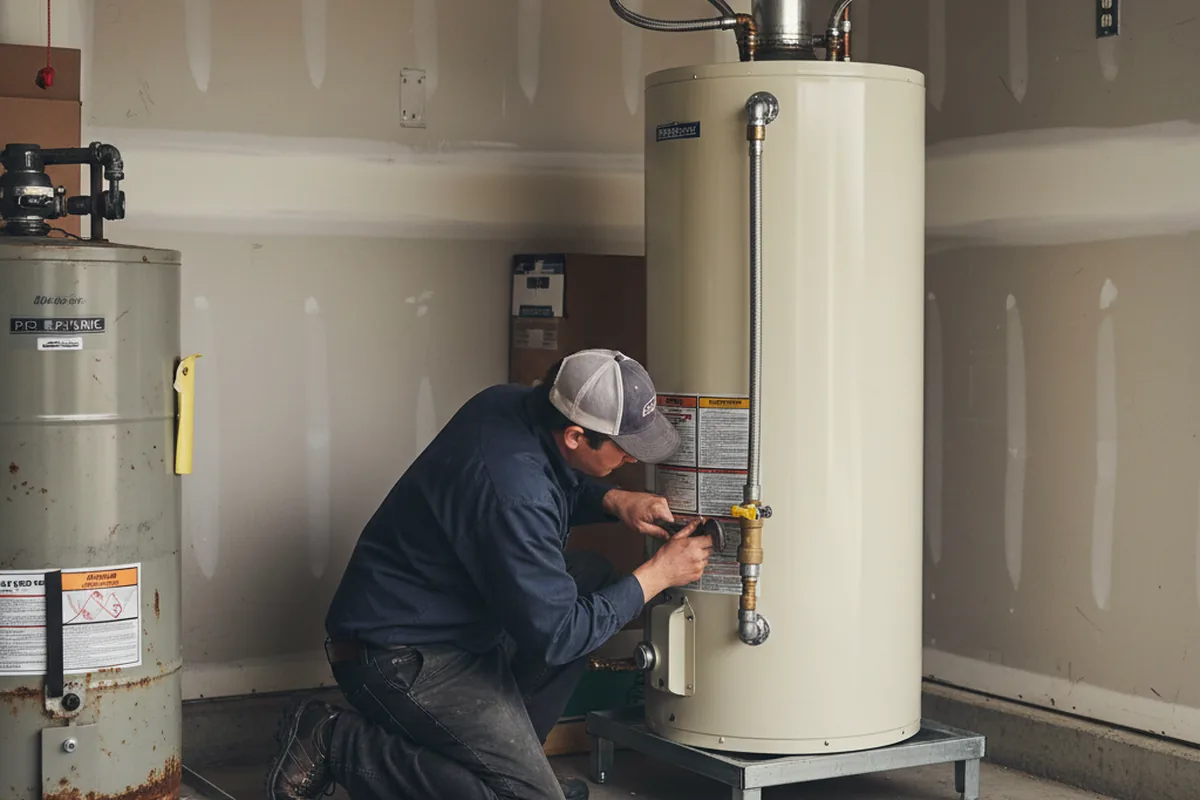 Water heater and shutoff valve replacement in Patriot